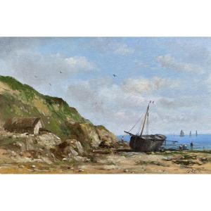 Ecole Française du XXème « La maison du pêcheur » par Gérard ROUX
