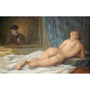 Ecole Française, 1ère moitié du XXème « Le modèle » par Marie GABRIEL.