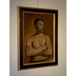 Portrait d’un homme métis torse nu , vers 1910