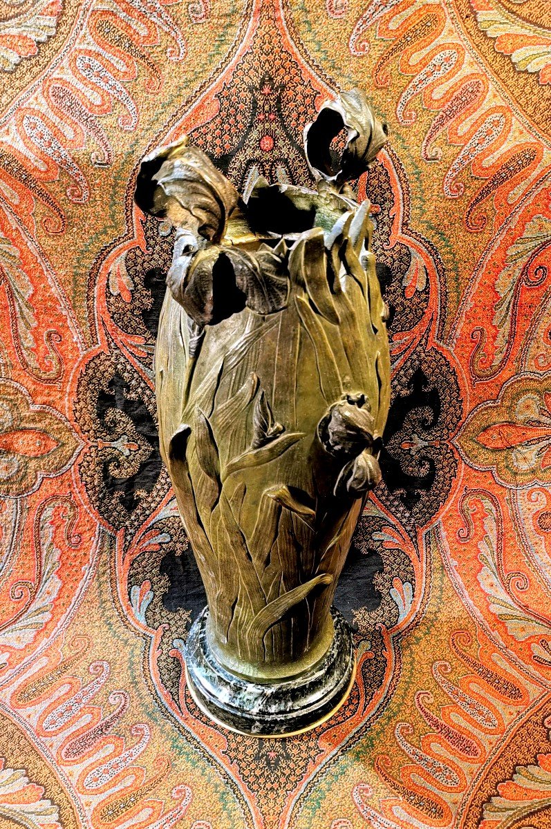 Grand vase en bronze - sculpture art nouveau - France début XX ème - 1900-photo-2
