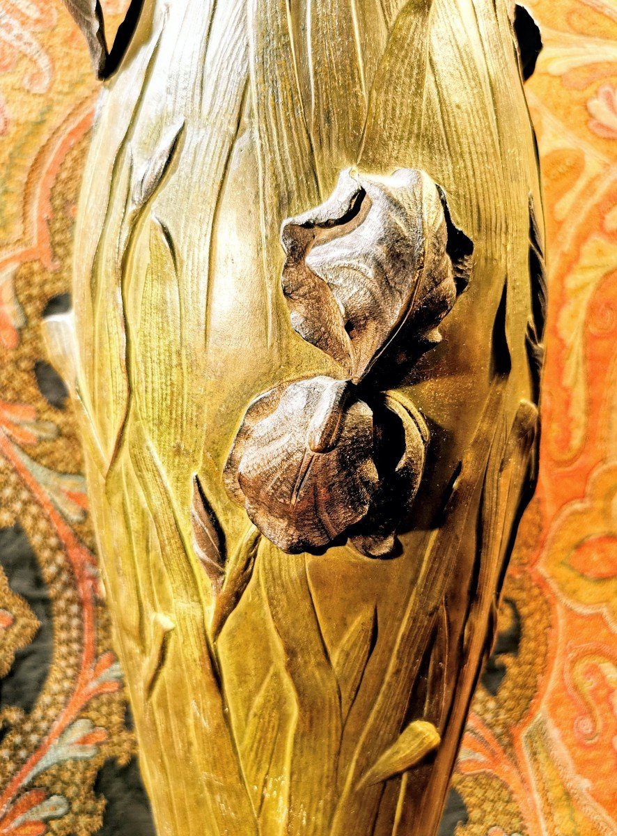 Grand vase en bronze - sculpture art nouveau - France début XX ème - 1900-photo-4