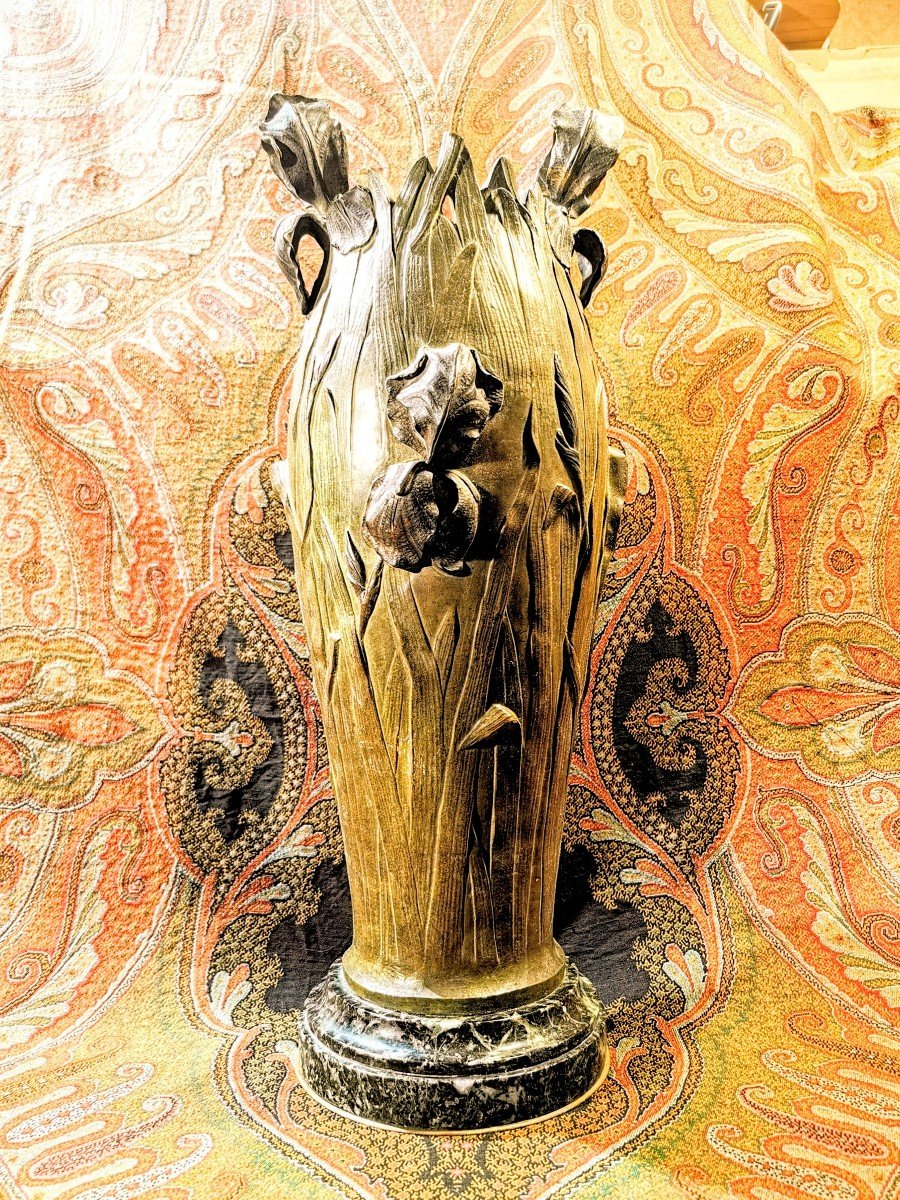 Grand vase en bronze - sculpture art nouveau - France début XX ème - 1900-photo-4