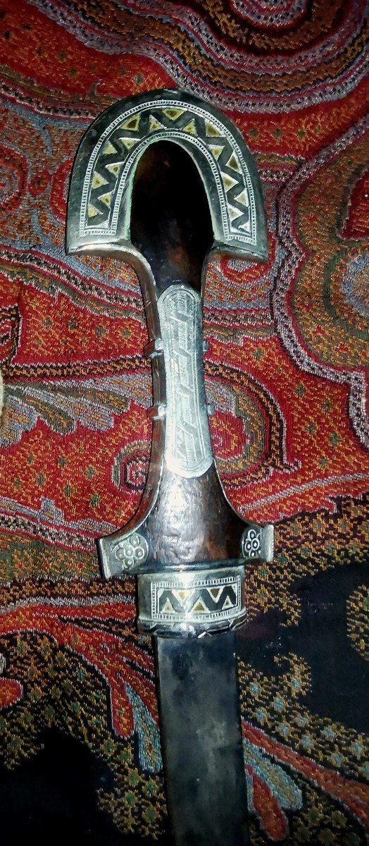 Dague Berber Knife Koumaya Or Koummya - 20th Century Collectible Bladed Weapon-photo-3