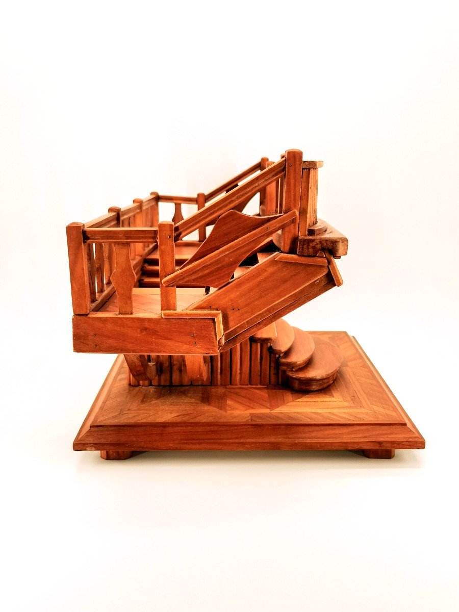 Maquette d'Escalier - Délassement (Modèle réduit) 1900/50 - Curiosité - Maîtrise - compagnons-photo-4