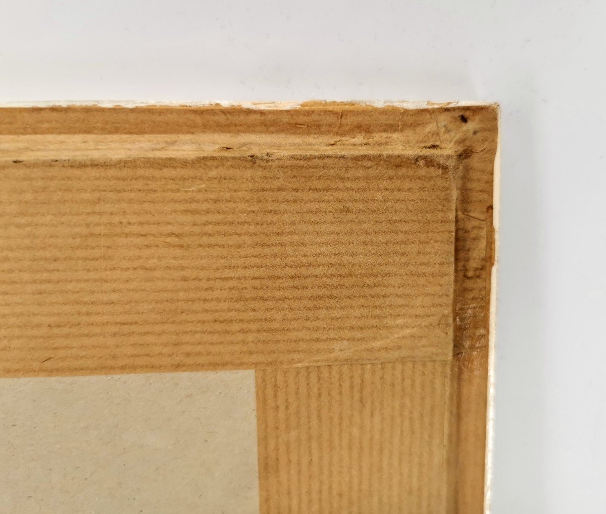 Drawing Frame - Black Stone On Paper - Artistic Nude - 20th Century School-photo-3