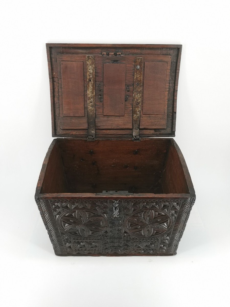 Auvergne Wedding Box - Popular Art - Knife Carved Curiosity - 18th Century -photo-5