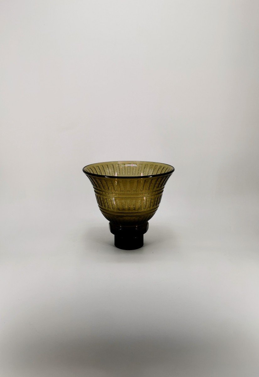 Daum Nancy - Vase Coupe - 1930 - Centerpiece - 20th Century Art Deco-photo-1