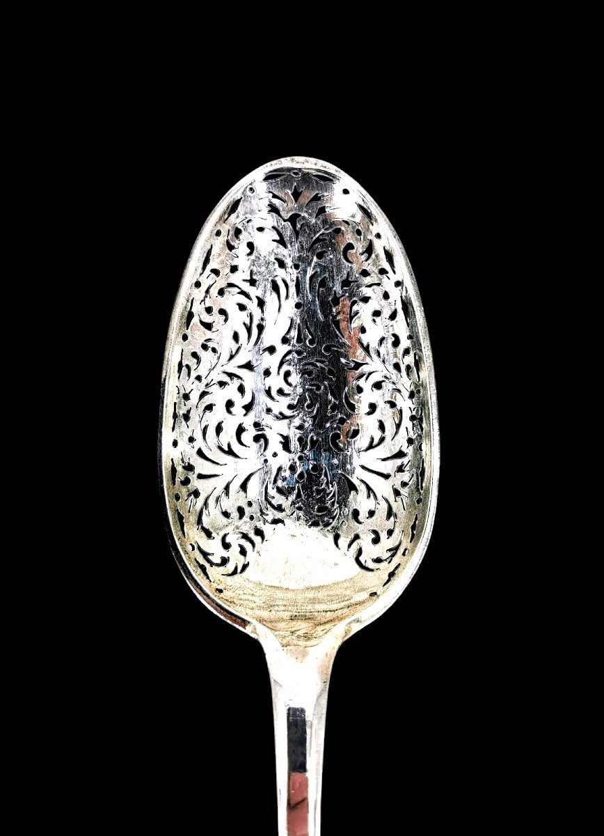 Cuillère à Olive Argent XVIIIe Siècle - Orfèvre d'Orléans Hanappier - Argenterie-photo-3