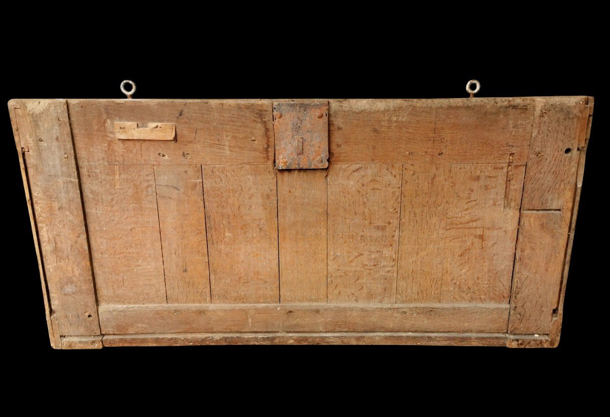 Richly Carved Woodwork - Baroque Decor In Solid Oak - 17th Century Chest Front-photo-6