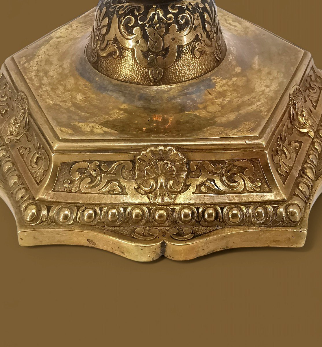 Bougeoir Flambeau De Style Régence En Bronze Doré - XIX e-photo-8