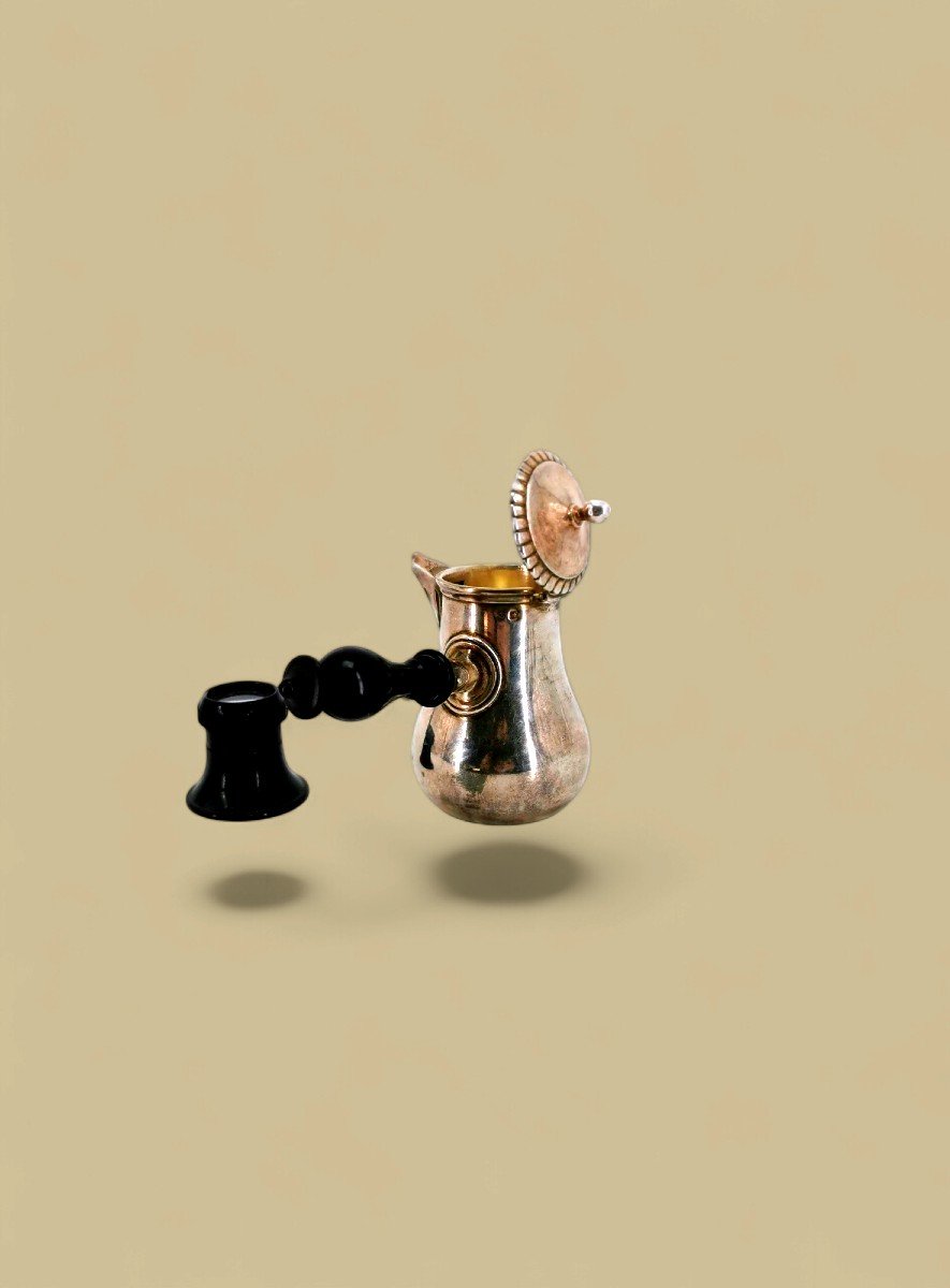 Cafetières Argent Massif - Petite égoïste - Argenterie XIX ème -photo-2