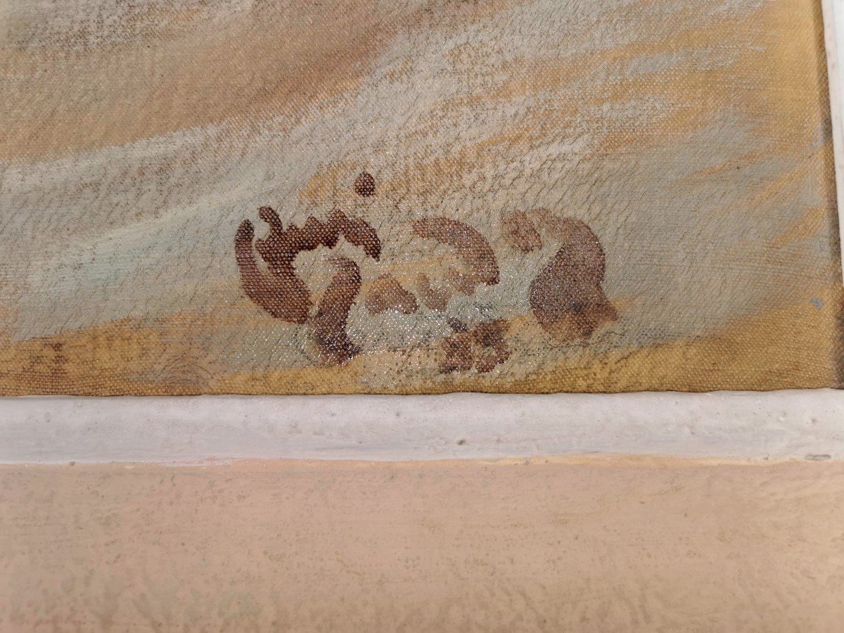 Hst Painting - Work Fisherman Scene 1935 - Artist René Jaudon "lozere48"-photo-4