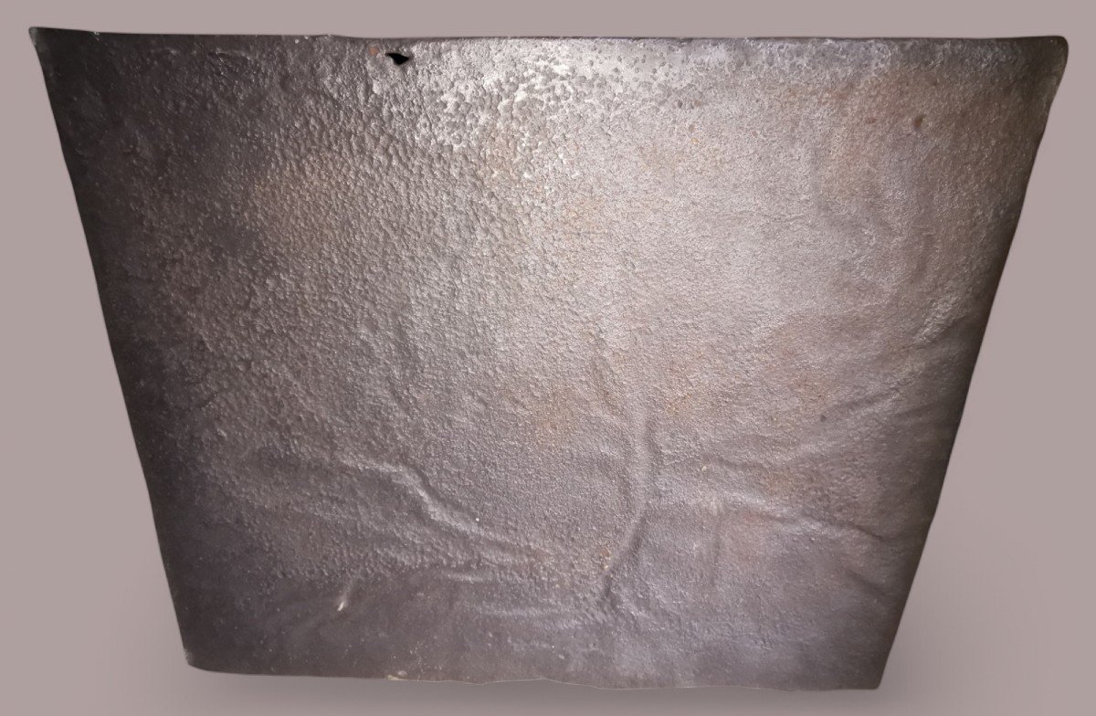 Fireplace Plate - Decorated Galante Scene - 18th Century Cast Iron -photo-4