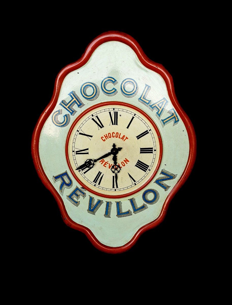 Advertising Wall Clock - New Year's Eve Chocolate - Pub 20th Century -photo-2