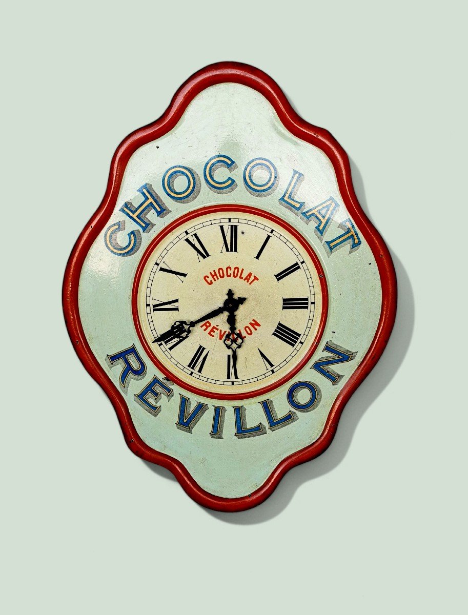 Advertising Wall Clock - New Year's Eve Chocolate - Pub 20th Century 