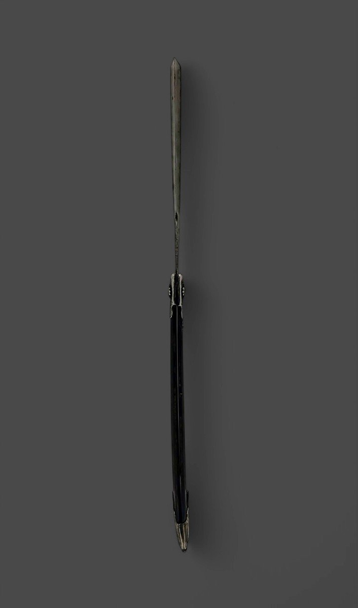 Rasoir Couteau XVIII ème - Coupe Choux Monté Argent -photo-4
