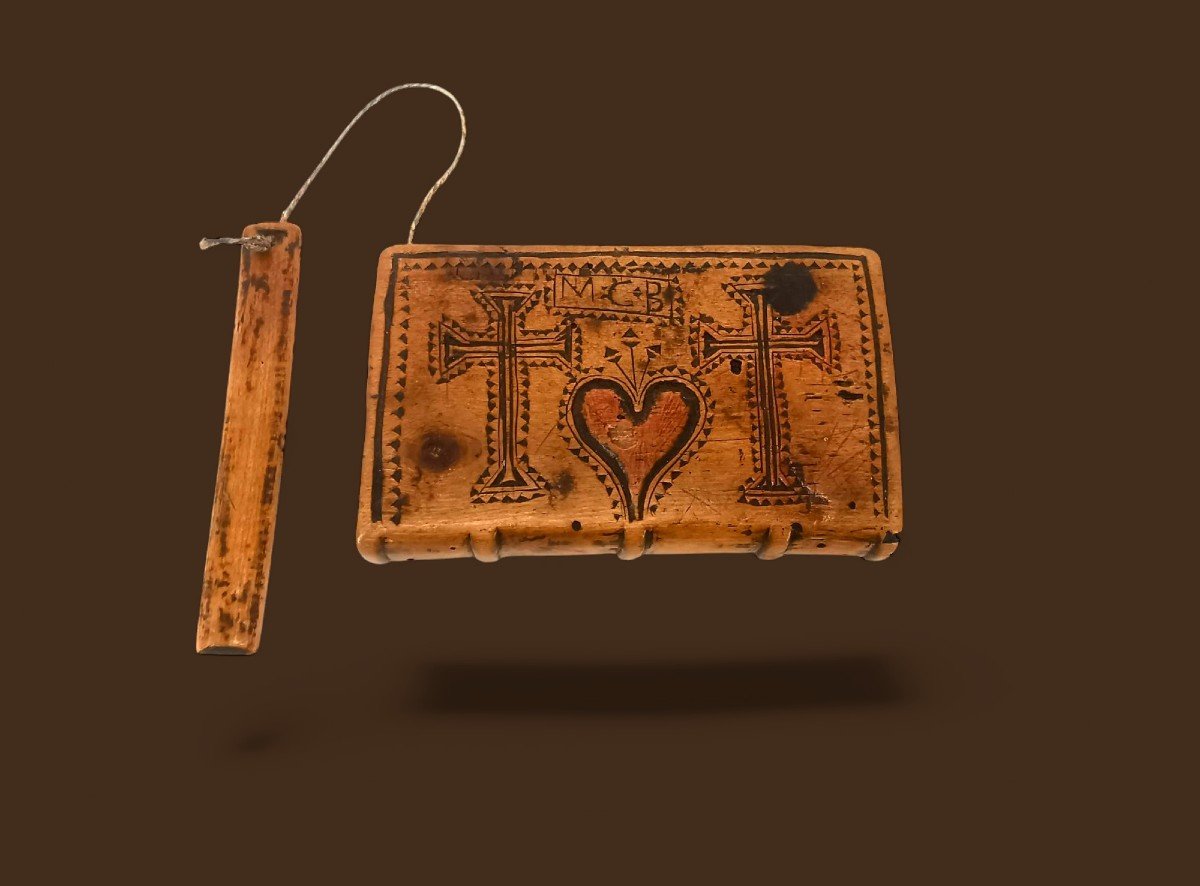 Art Populaire Auvergne - Boîte Livre Missel - Sculpté Au Couteau XVIII / XIX ème -photo-2