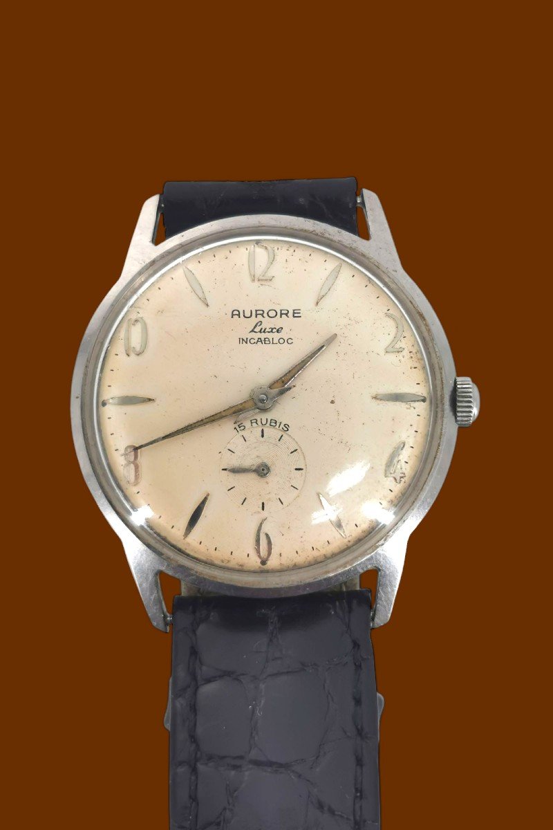 Mechanical Wristwatch - Swiss Steel By Aurore - 20th Century Watchmaking -photo-2