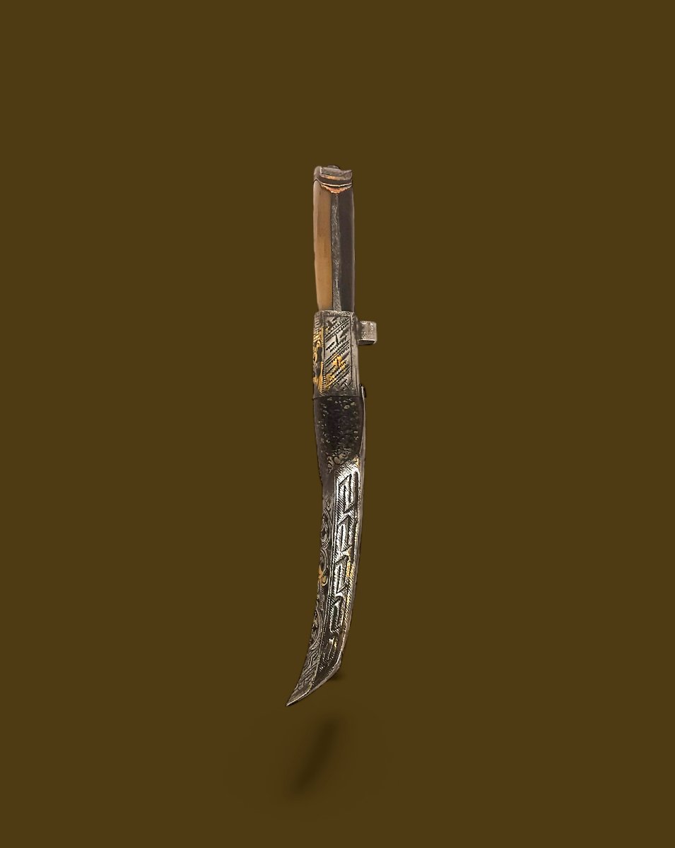 Petit Poignard Asie - Couteau Tibétain - époque XIX / XX ème -photo-2