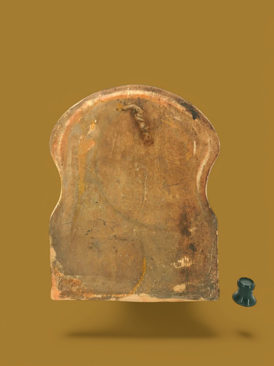 Porte Couverts égouttoir - Terre Cuite Vernissée 1889 - Céramique XIX ème -photo-3