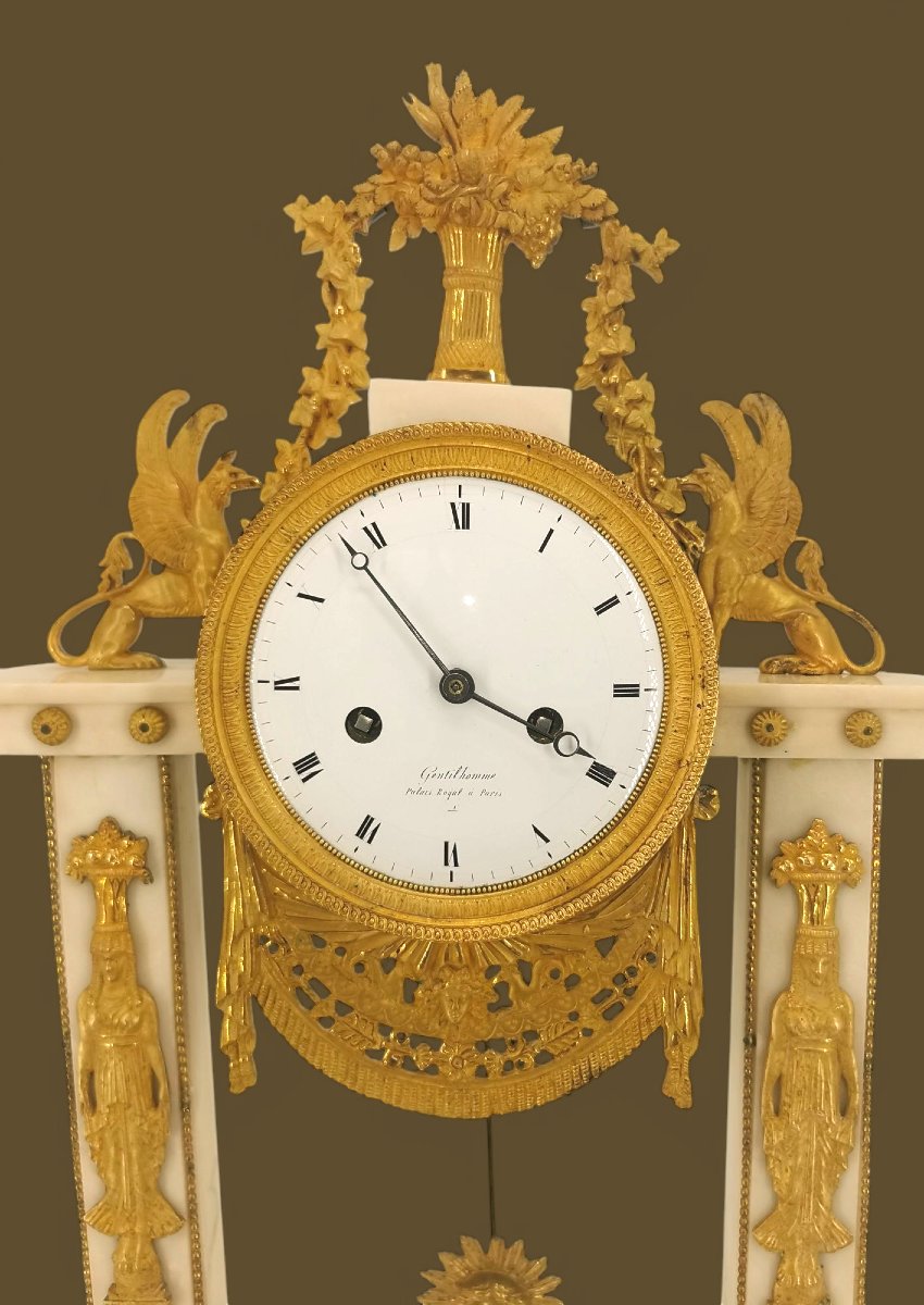 Directoire Portico Clock - Late 18th Century Clockmaking -photo-2