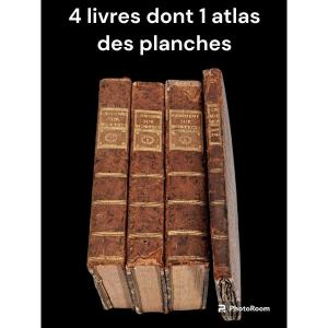 Livres Ancien Commentaires sur les Mémoires de Montecuculi  4 Vol-1764
