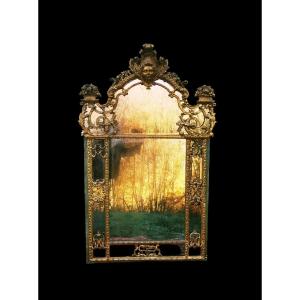Golden Mirror - Regency Period - Louis XIV Style - Early 18th Century