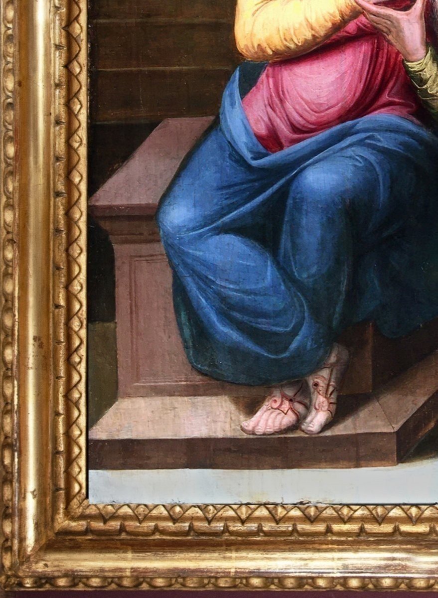 « Péro Et Cimon », Huile Sur Bois, Entourage D’antoine Caron Vers 1560 (école De Fontainebleau)-photo-3