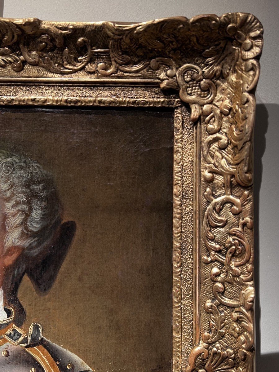 Portrait de Louis XV, Roi de France et de Navarre d'après J.B Van Loo XVIIIème siècle.-photo-2