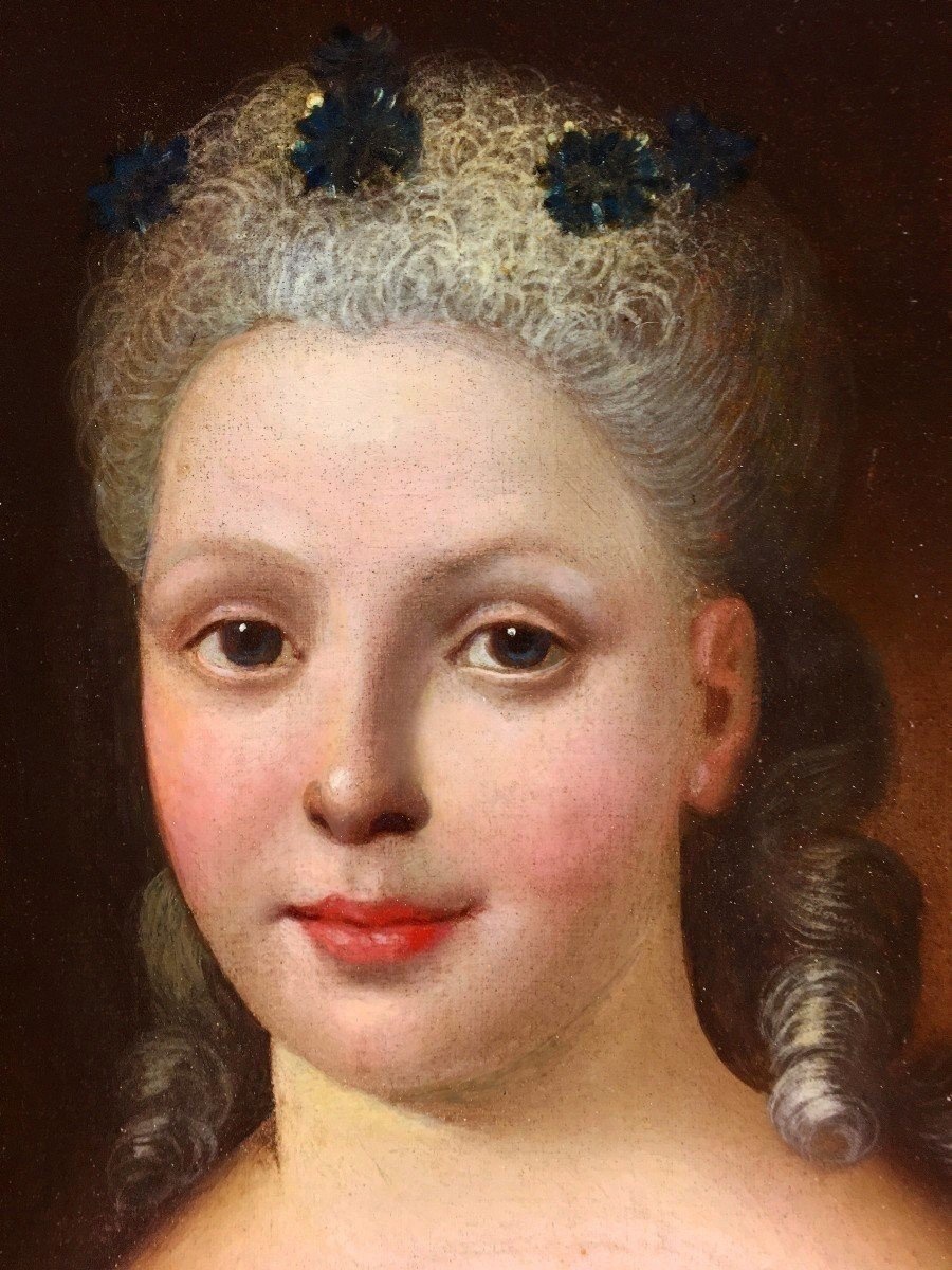 Portrait d’une jeune femme de qualité du XVIIeme siècle.-photo-4