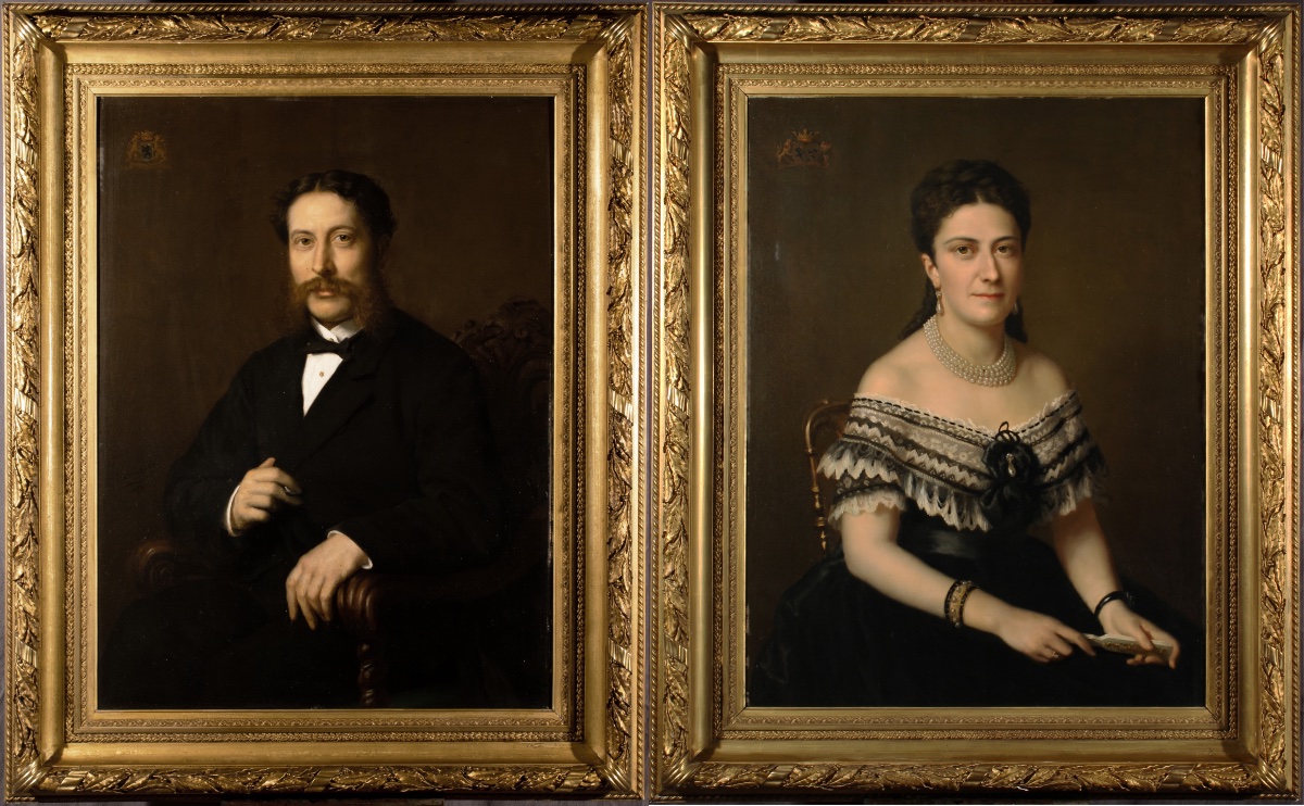 Portraits d’Eugène Desmaisières et de Valérie de Wal  