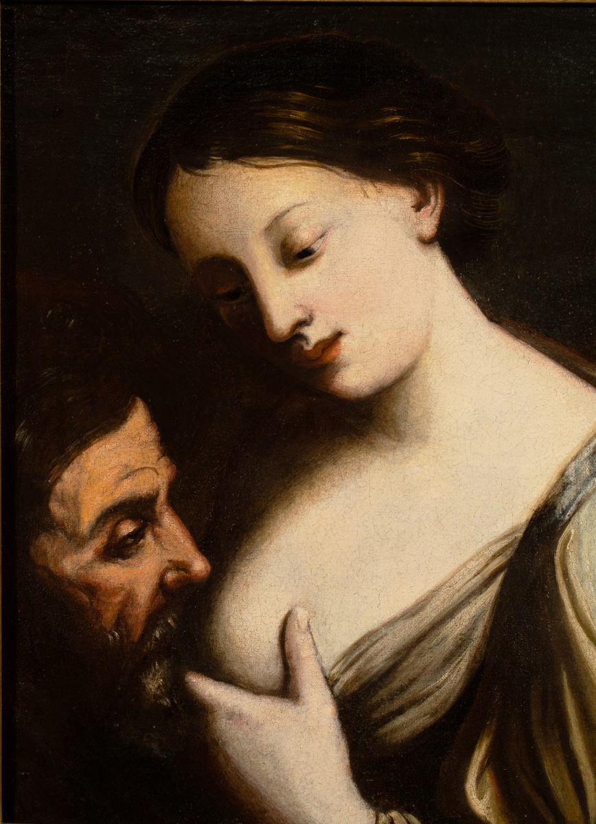La Charité romaine, École italienne, vers 1650, Huile sur toile,  Inspirée de Guido Reni.-photo-2