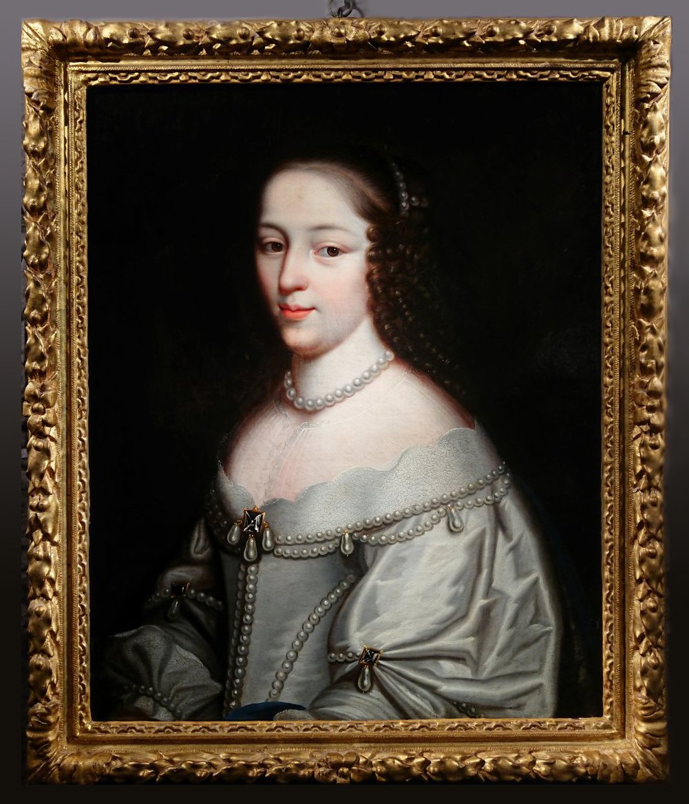 Portrait d’Henriette de Coligny de la Suze, Attribué Aux Frères Beaubrun , Peint Vers 1640.-photo-2