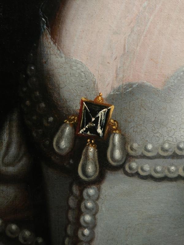 Portrait d’Henriette de Coligny de la Suze, Attribué Aux Frères Beaubrun , Peint Vers 1640.-photo-4