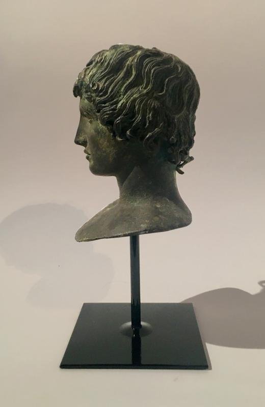 Buste en bronze italien de Mellephebe d’après l’antique, Réalisé Au XIXème Siècle.-photo-3