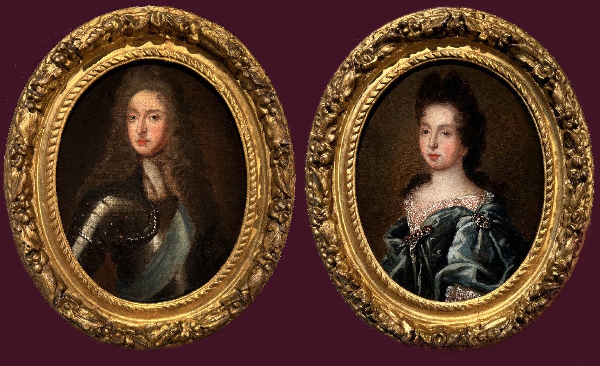 Portrait Of Louis IV Henri De Bourdon-condé And Marie-anne De Bourbon-conti. (late 17th Century)