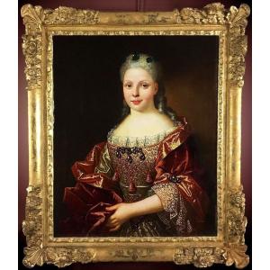 Portrait d’une jeune femme de qualité du XVIIeme siècle.