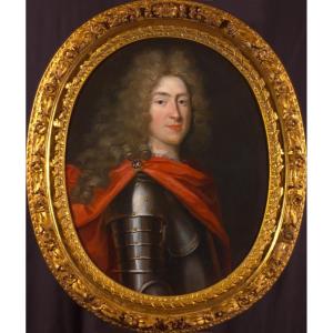 "portrait Of A Man In Armor, Circa 1680, French School, Entourage Of Joseph Vivien."