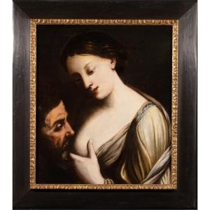 La Charité romaine, École italienne, vers 1650, Huile sur toile, Inspirée de Guido Reni.