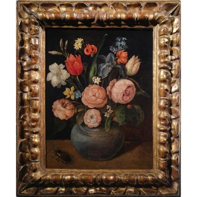 Bouquet De Fleurs Dans Un Vase, Atelier De Piter Binoit (1590-1632)