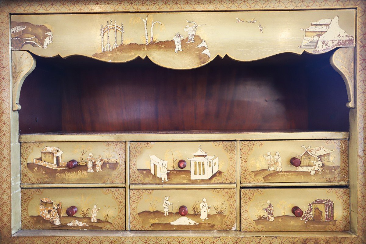 Cabinet Français Laque De Chine-photo-4