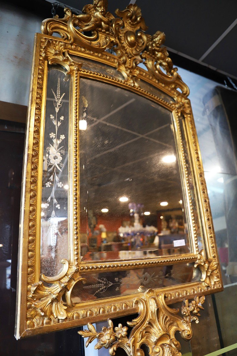 Miroir Verre Gravé.