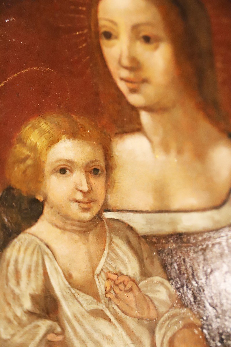 Painting XVII Follower Of Jan Van Cleve-photo-3