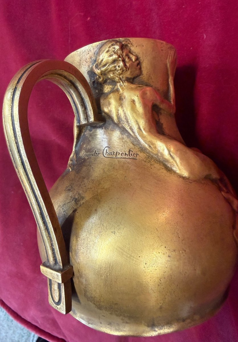 PICHET EN BRONZE ALEXANDRE CHARPENTIER EDITION ROGER SANDOZ-photo-2