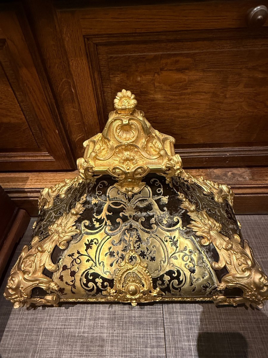 IMPORTANT CARTEL D APPLIQUE ET SON CUL DE LAMPE EPOQUE LOUIS XV-photo-3