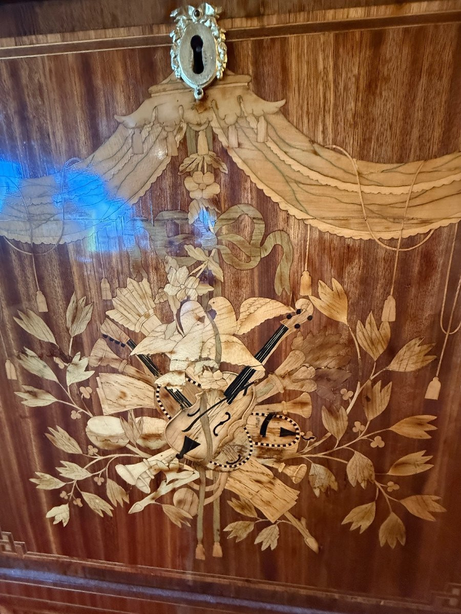 SECRETAIRE A ABATTANT ESTAMPILLE F BIRKLE-photo-2