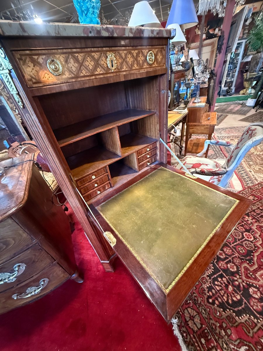 SECRETAIRE A ABATTANT ESTAMPILLE F BIRKLE-photo-3