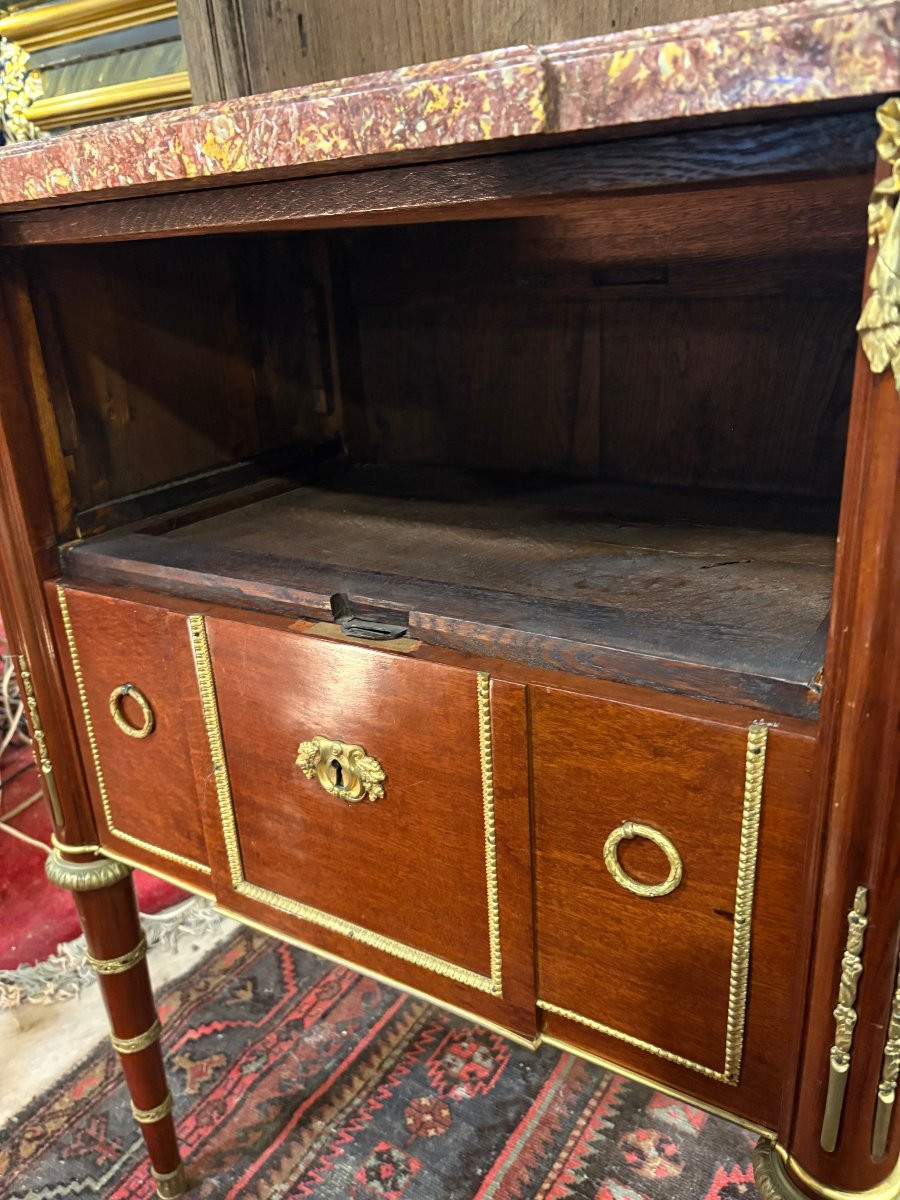 COMMODE EN ACAJOU MOULURE XVIII-photo-3