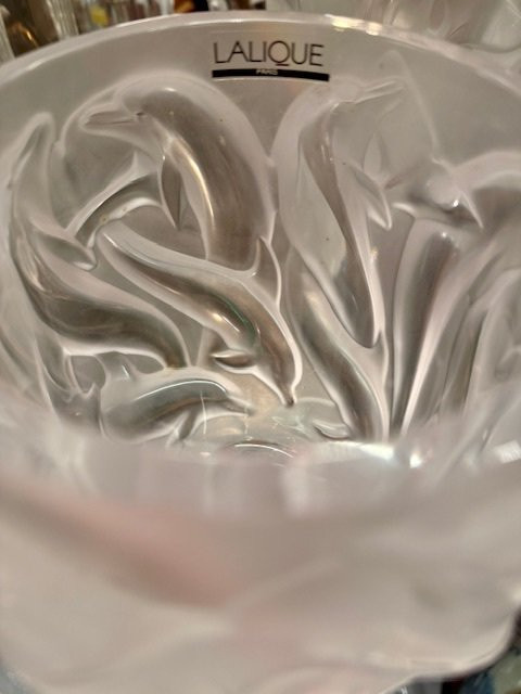 VASE AUX DAUPHINS LALIQUE-photo-3