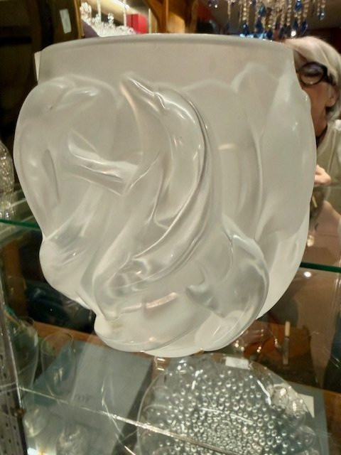 VASE AUX DAUPHINS LALIQUE-photo-1